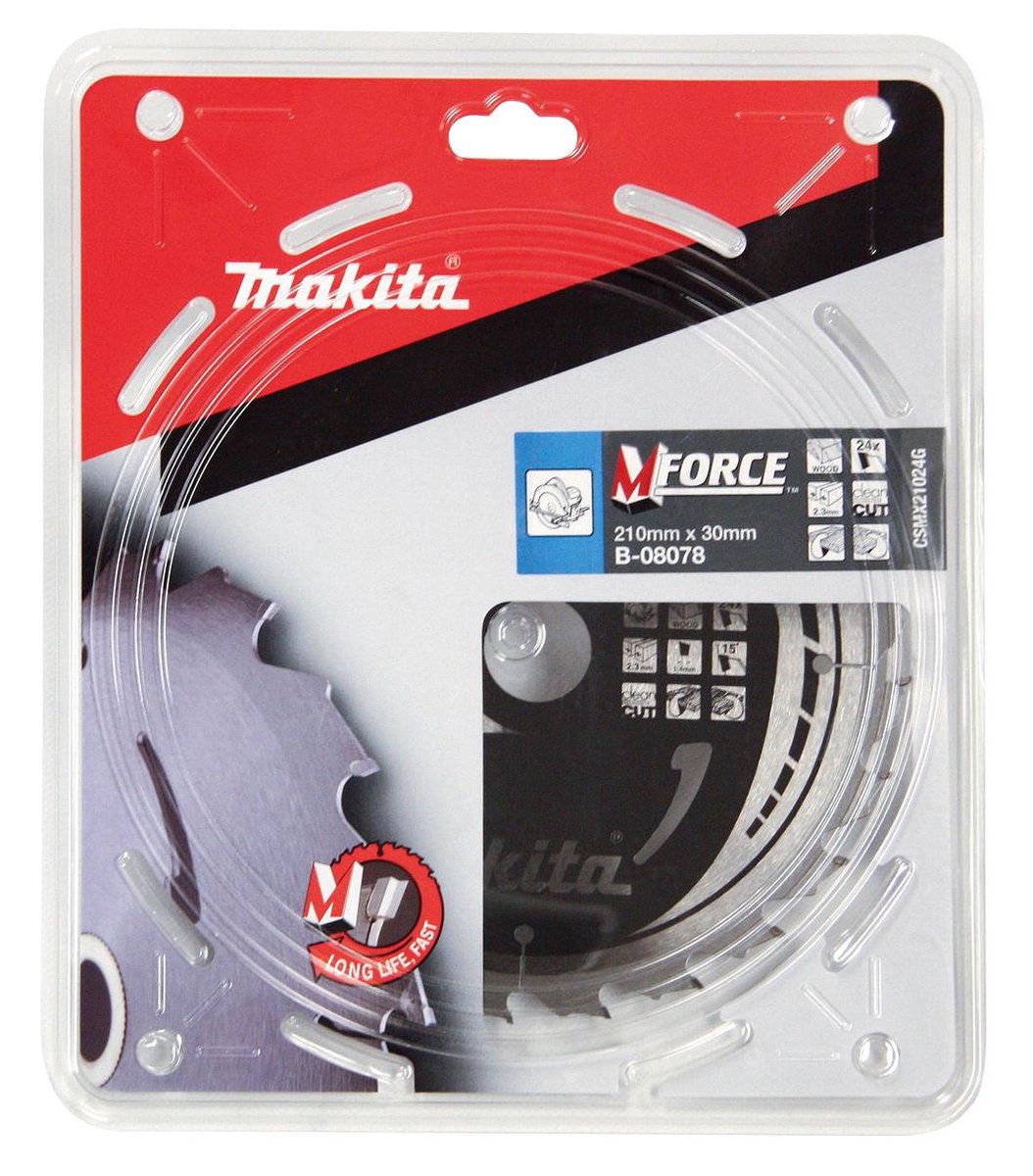 Makita accessoires lame de scie circulaire mforce 210x30x2.3 24t15g - b-08078