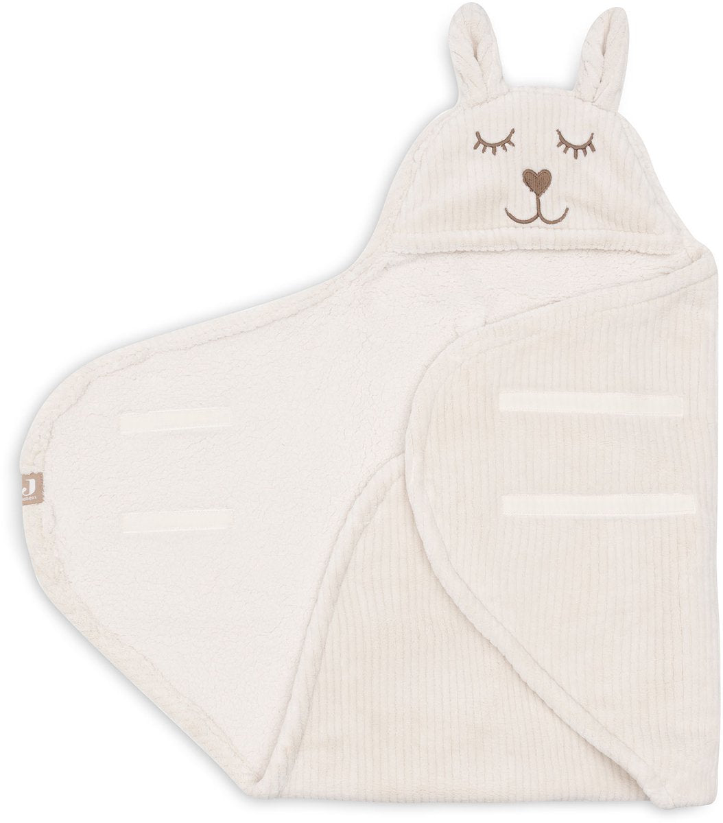 Jollein couverture d'écharpe bébé - 100x105cm - côtes nuageuses lapin - flocons d'avoine