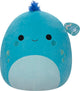 Squishmallows djimon - peluche iguane bleu cyan aux cheveux bleus 40cm