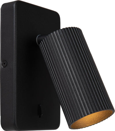 Lucide clubs - lampe de chevet applique - 1xgu10 - noir