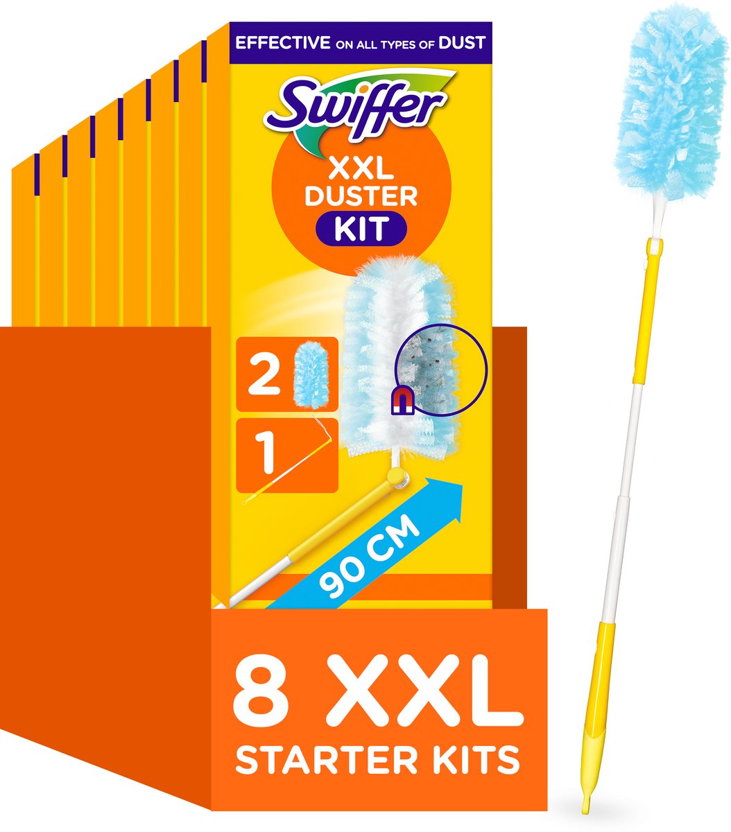 Kit Swiffer Duster XXL original - 8 x (1 manche + 2 recharges)
