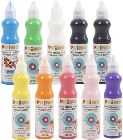Peinture pour fenêtres Primo, différentes couleurs, 10x75 ml 1 boîte