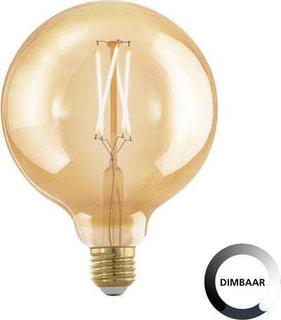 Source lumineuse Eglo Golden Age - e27 - ø 12,5 cm - dimmable - 4w - 1700k - ambre