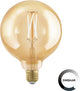 Source lumineuse Eglo Golden Age - e27 - ø 12,5 cm - dimmable - 4w - 1700k - ambre