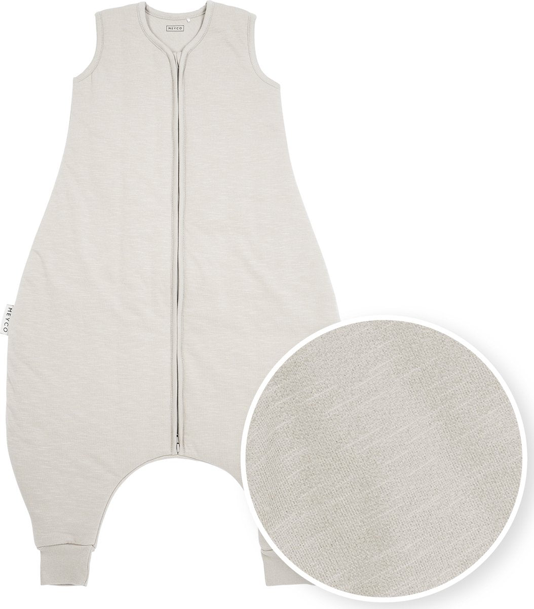 Meyco gigoteuse hiver flammé - combinaison de couchage pull - grège - 104cm - gigoteuse d'hiver