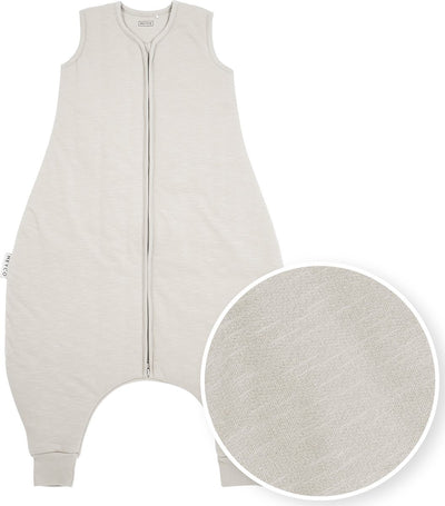 Meyco gigoteuse hiver flammé - combinaison de couchage pull - grège - 104cm - gigoteuse d'hiver