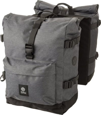 Agu h2o roll-top ii double sacoche de vélo urbain - gris urbain -