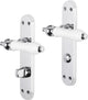 Tabouret Impresso Brisbane avec bouclier ovale WC63 à vis chrome blanc