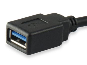 Équipement équipage 133455 USB 3.0 Cable C mâle pour taper une femelle, 15 cm