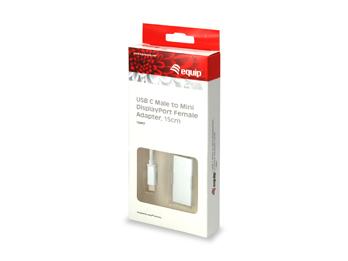 Équipement 133457 USB de type C mâle à mini adaptateur féminin DisplayPort, 15cm