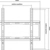 Équipement 650310 support de montage mural fixe à télévision [1x, 40 kg, 3255, 200x200 mm, 400x400 mm, noir]