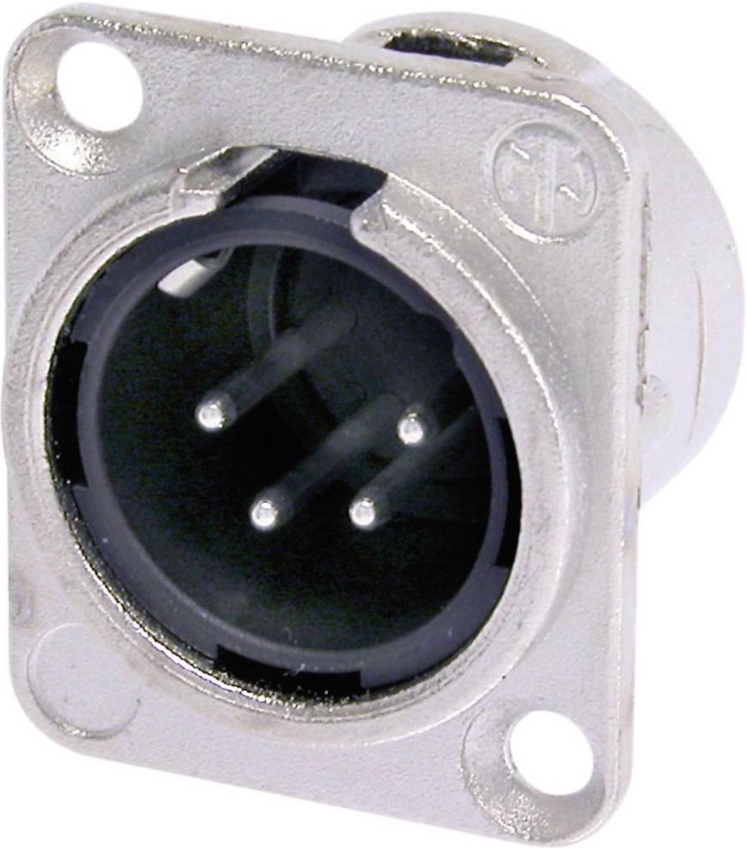 Neutrik nc4mdl1 connecteur xlr fiche à bride, contacts droits nombre de broches: 4 argent 1 pièce(s)