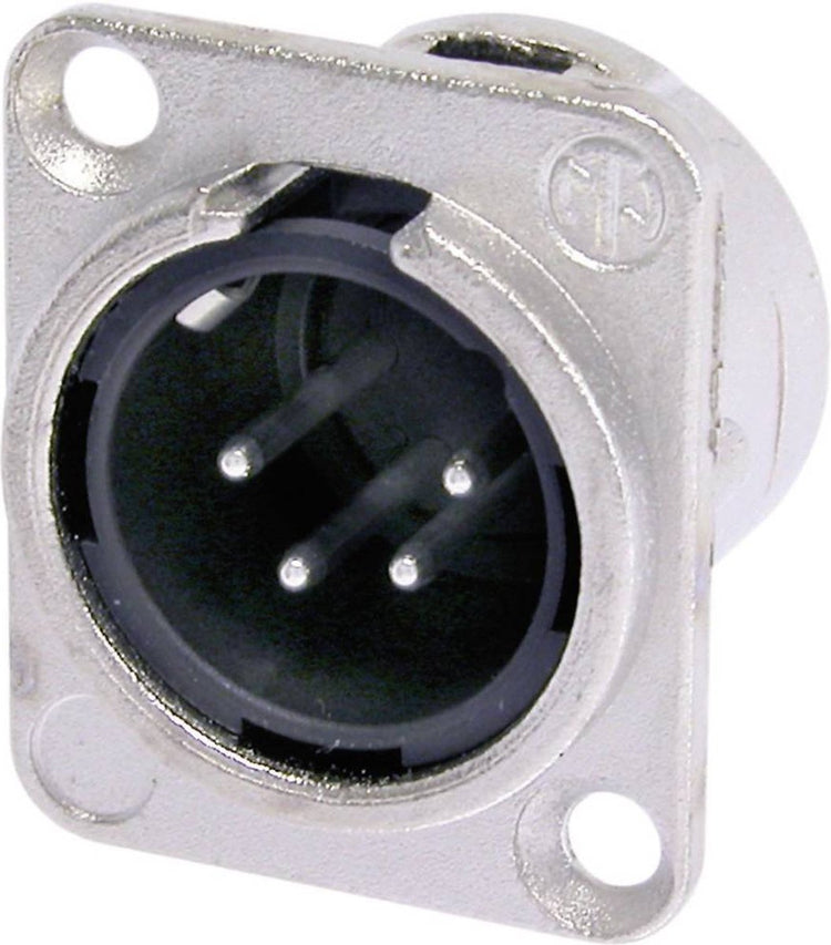 Neutrik nc4mdl1 connecteur xlr fiche à bride, contacts droits nombre de broches: 4 argent 1 pièce(s)