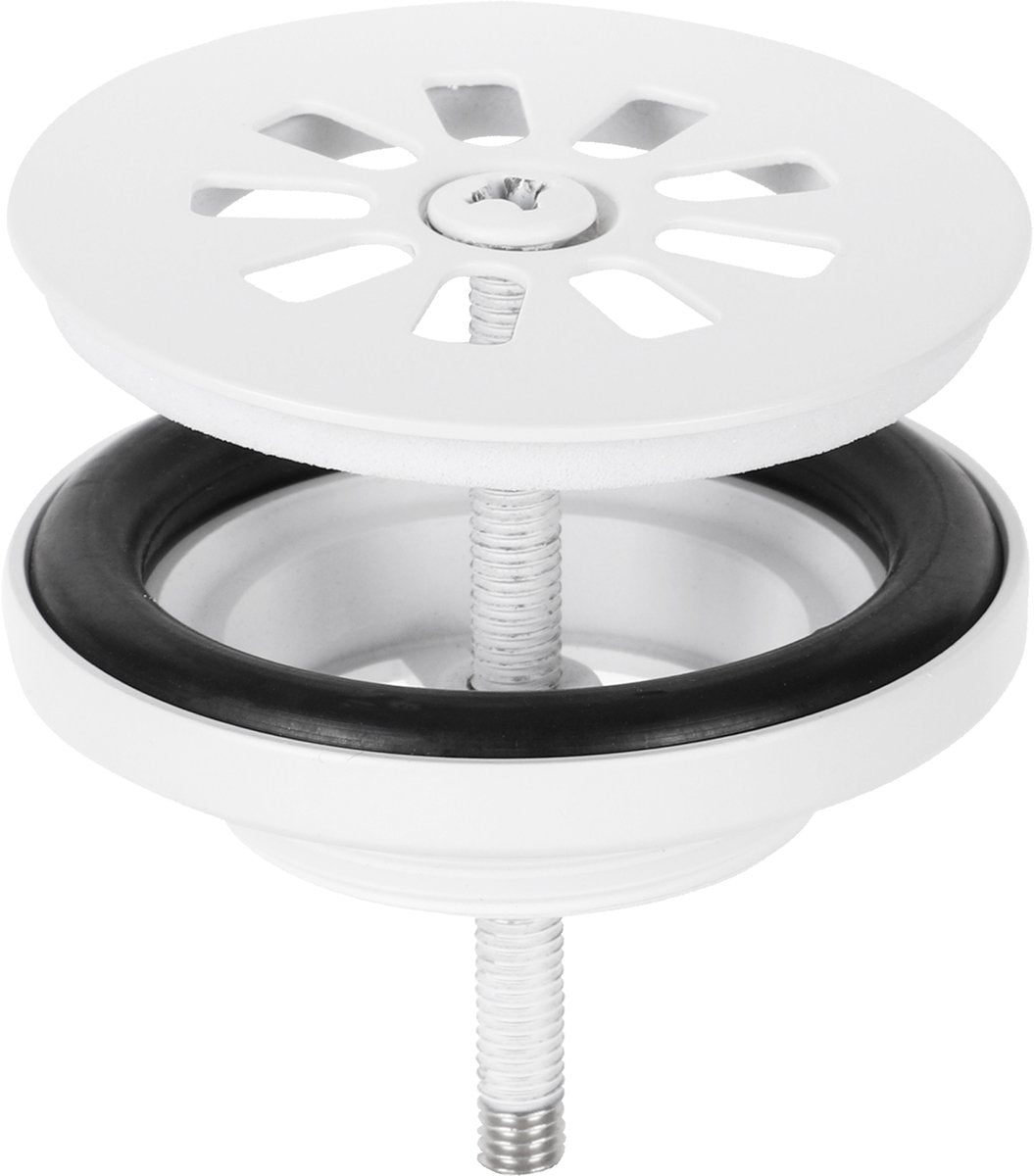 Bouchon de vidange Differnz blanc mat - bouchon de vidange pour lavabo - Ø 64 mm - vis 6m