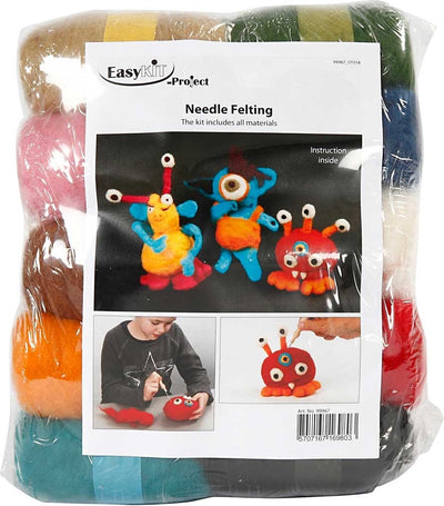 Creativ company group set de feutrage à l'aiguille, différentes couleurs, 1 set