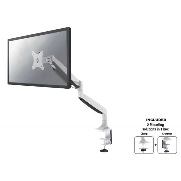 Neomounts NeoMounts NM-D750 White TV Monitor complet Gas-Spring Mount, 10-32, 9 kg, Heigh