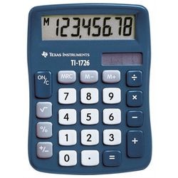 Mini calculatrice de bureau ti-1726 bleue 8 caractères