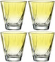 Verre à boire Leonardo twist 215ml jaune - set 4