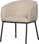 Chaise de salle à manger Woood Leon - bouclé - mélange naturel - 77x61x63
