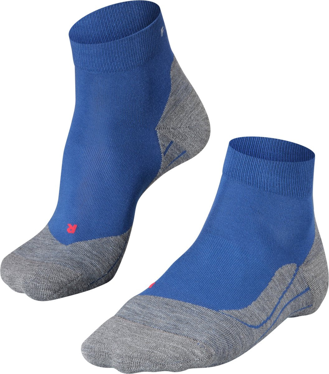 Falke ru4 chaussettes de course courtes en coton anti-ampoules en matériau fonctionnel hommes bleu - taille 46-48