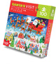 Puzzle de Noël Crocodile Creek 100 pièces - Visite du Père Noël - jouets durables.