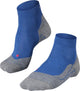 Falke ru4 chaussettes de course courtes en coton anti-ampoules en matériau fonctionnel hommes bleu - taille 44-45