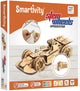 Smartivity Speedster de course à roues mécaniques - Lanceur de kit de construction 3D en bois - Construction de modèles de jouets de construction durable - Cadeau pour jeunes et vieux - de 8 ans à adultes