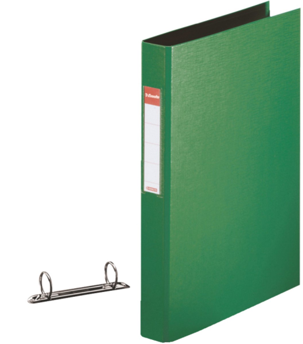 Classeur à 2 anneaux en plastique durable Esselte Vivida pour 190 feuilles A4 - largeur de dos de 42 mm - vert