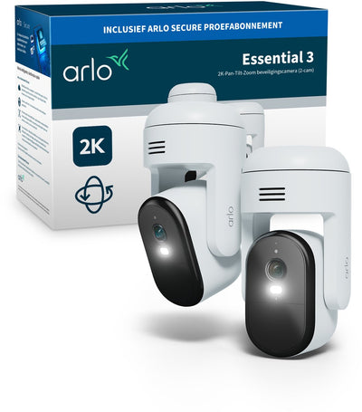 Caméra de sécurité extérieure Arlo Essential3 2K PTZ - 2 caméras IP