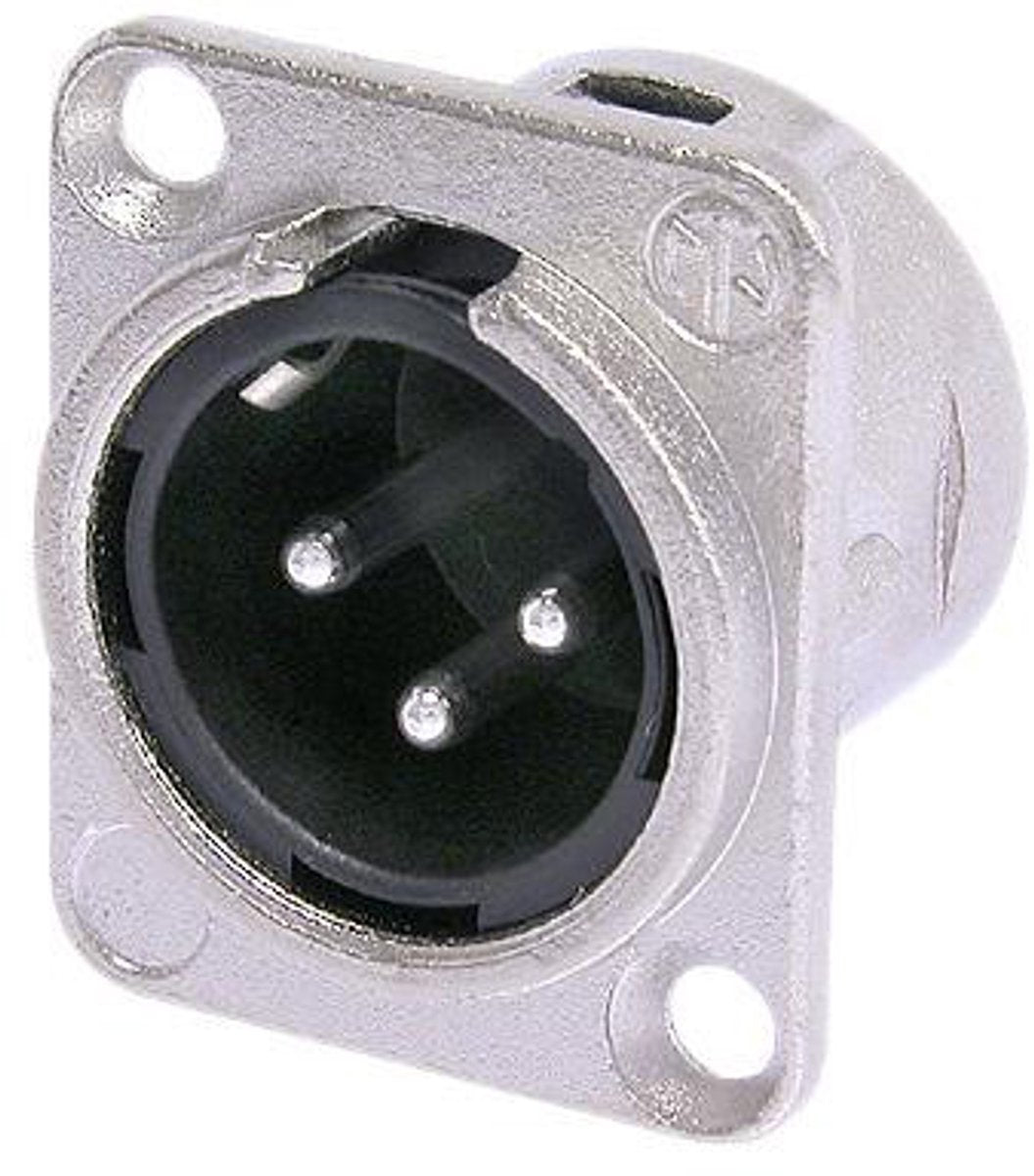 Neutrik nc3mdl1 connecteur xlr fiche à bride, contacts droits nombre de broches: 3 argent 1 pièce(s)