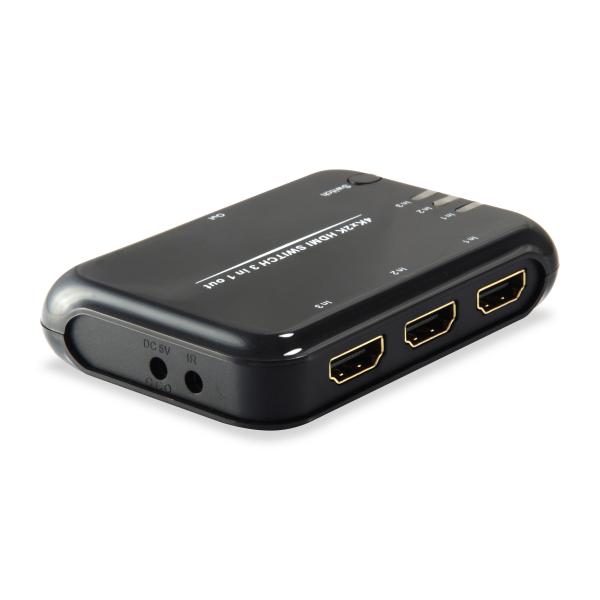 Équipement 332721 Switch HDMI, 3X, HDMI1.4, Dolby True-HD, 7.1ch, noir