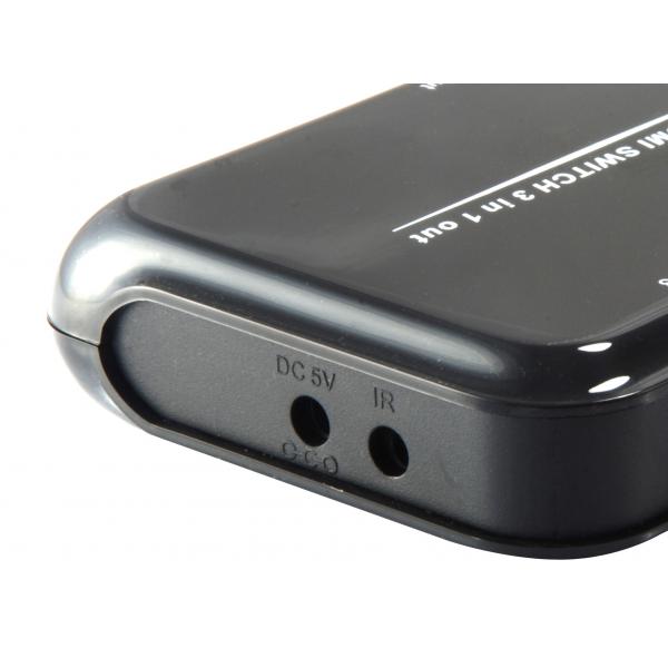 Équipement 332721 Switch HDMI, 3X, HDMI1.4, Dolby True-HD, 7.1ch, noir