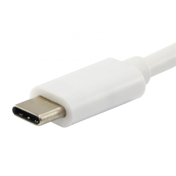Équipement 133461 USB Type C à HDMI Femelle USB Un adaptateur PD féminin, 4K, pastique, 15 cm, blanc