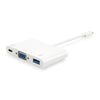 Équipement équipé 133462 USB Type C à VGA Femme USB A adaptateur PD féminin, 1080p, 15cm, blanc