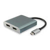 Équipement équipé 133464 USB Type C à 2x Adaptateur féminin HDMI, 2160p @ 30 Hz, USB3.1 Gen1, Gray