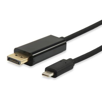 Équipez l'équipement 133467 USB Type-C vers le câble DisplayPort, mâle mâle, droit, 1,8 m, noir