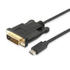 Équipez l'équipement 133468 USB Type-C vers le câble DVI-D, mâle mâle, droit, 1,8 m, noir