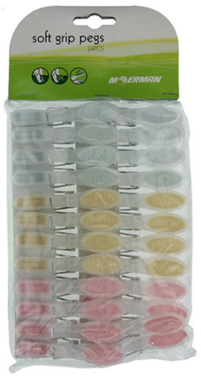 Moerman 1003413 - pinces à linge soft grip 24 pcs | 12 pièces