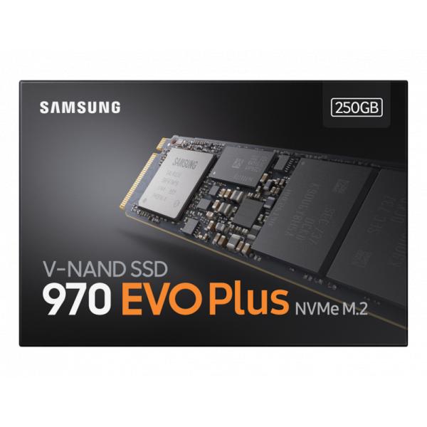 Samsung MZ-V7S250BW EVO 970 Plus SSD, 250 Go, M.2 2280, V-Nand MLC, 3500 3300 MB S, 550 000 IOPS