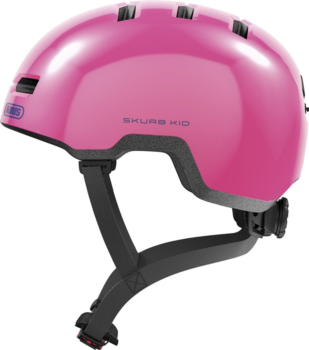 Abus skurb kid - casque de vélo - enfants rose brillant s (45 - 50 cm)
