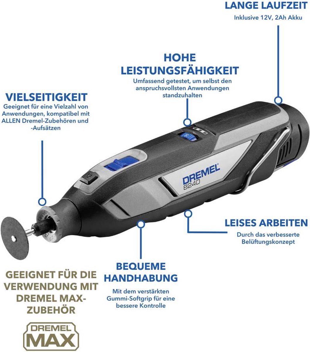 Dremel8240 | outil multifonction sans fil | (8240-5) 12v 2,0ah f0138240ja