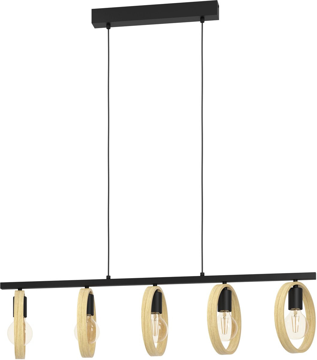 Lampe à suspension Eglo ipsden - e27 - 100,5 cm - marron noir