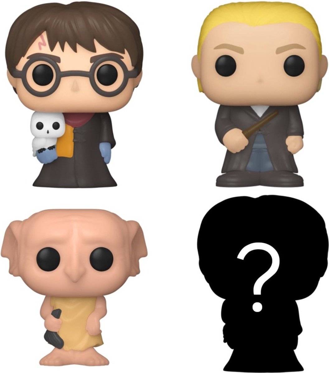 Funko Bitty Pop ! - Harry Potter 4-pack série 1 – Harry Potter 31 – Drago Malefoy 13 – Dobby 17 + mystère