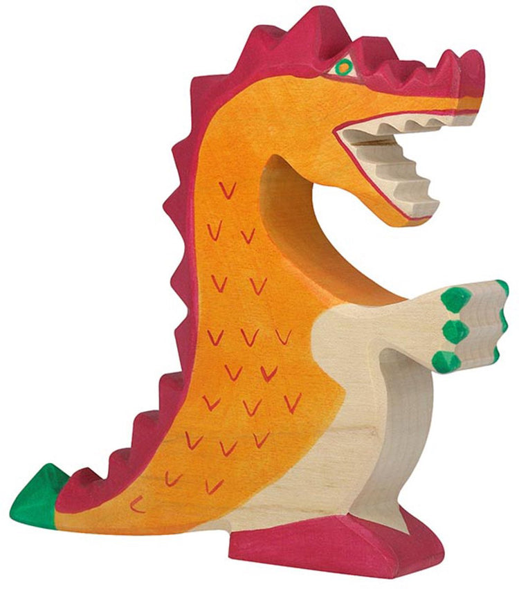 Holztiger fairy tales and knights - dragon red - 17x3x16cm - wooden figure - handmade