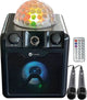 N-gear disco block 410 - enceinte bluetooth - set karaoké - boîte de fête avec éclairage + 2 micros - noir