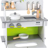 Cuisine de jeu en bois à petit pied compact, 9dlg.