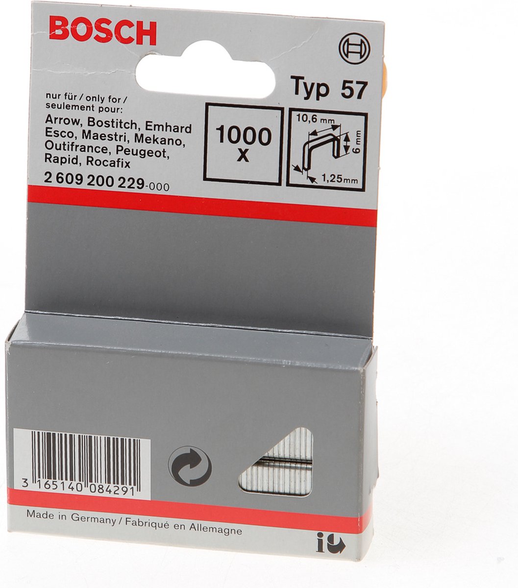 Bosch - pas avec fil plat type 57 10,6 x 1,25 x 6 mm