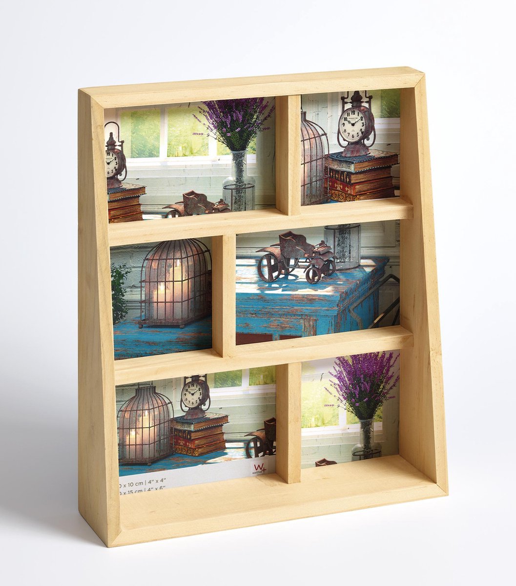 Walther rustique - cadre photo - format photo 3x10x10 cm + 3x10x15 cm - nature
