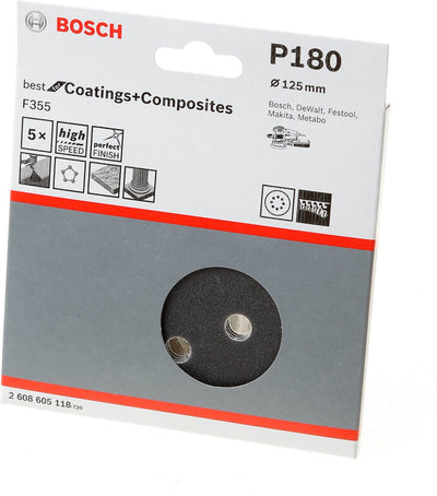 Feuille abrasive Bosch 5 ø125 meilleurs revêtements 8.180