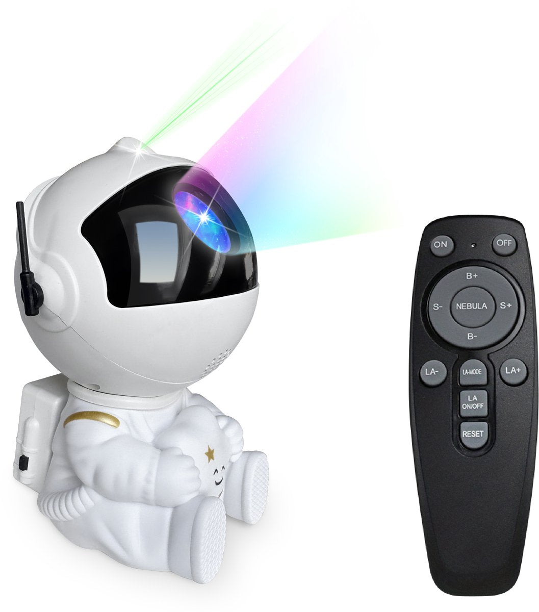 Partyfunlights - projecteur d'étoiles astronaute - laser et aurores boréales - USB - avec télécommande